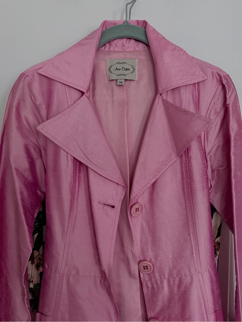 Pink Satin Women's Blazer Jacket